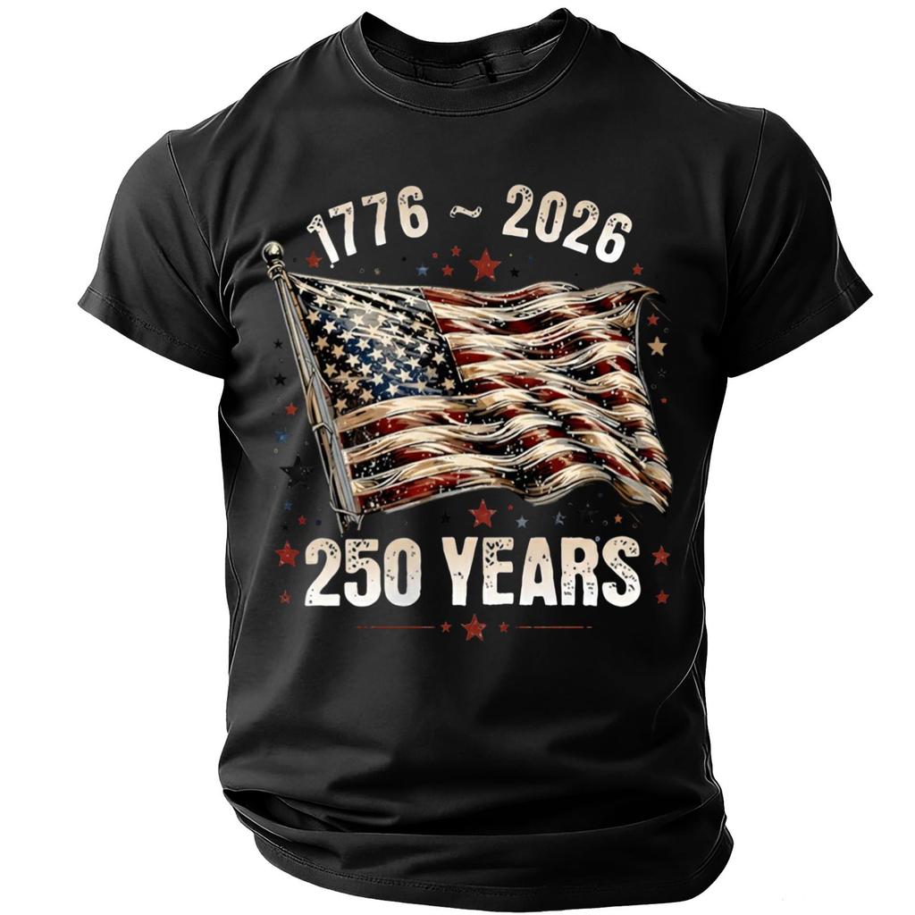 Men's Casual Round Neck Short Sleeve T-Shirt