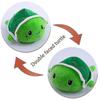 Reversible Turtle Plushie Toys,double Sided Flip Small Stuffedgreen