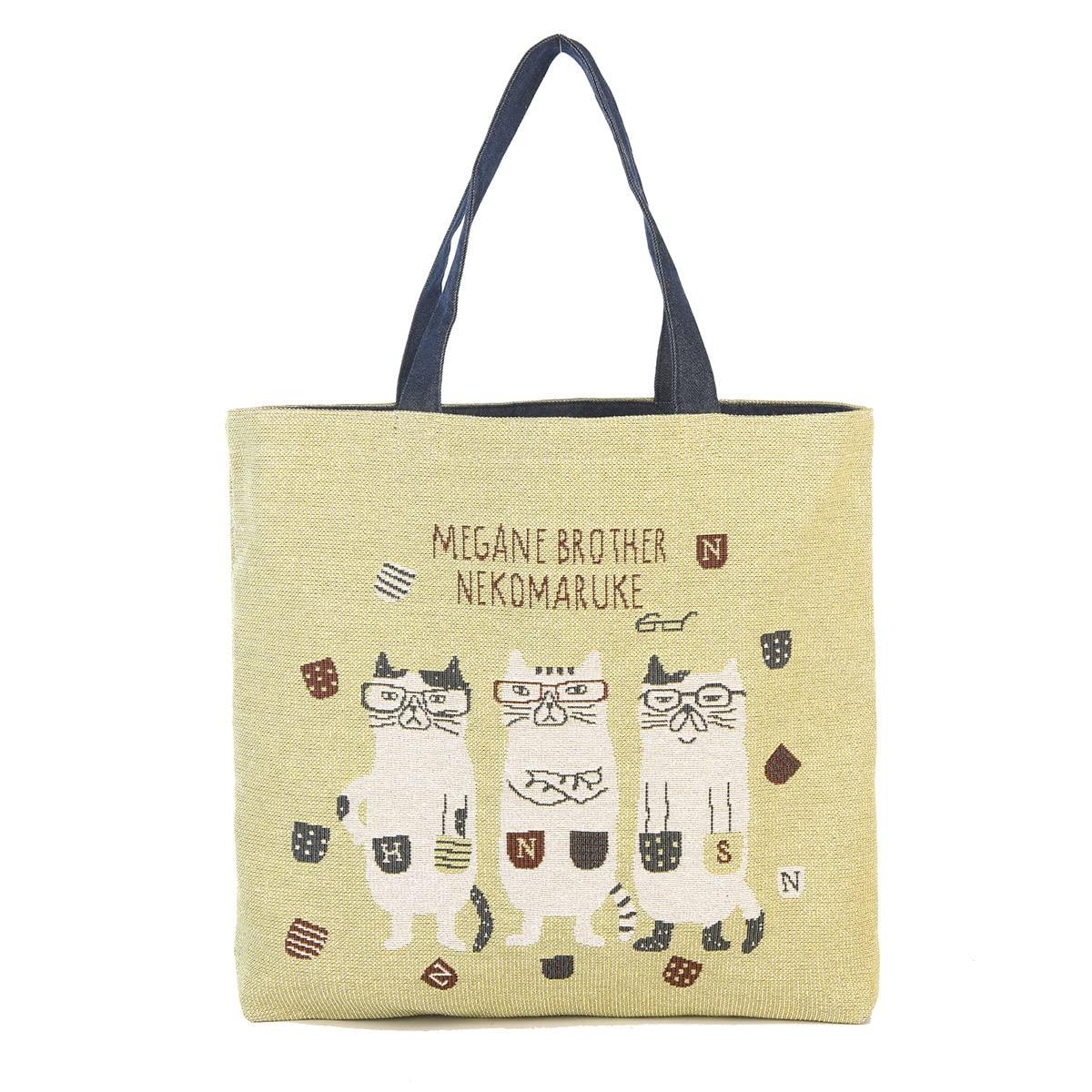 Японская гобеленовая сумка-тоут Kusguru 225715-01 Горчичная