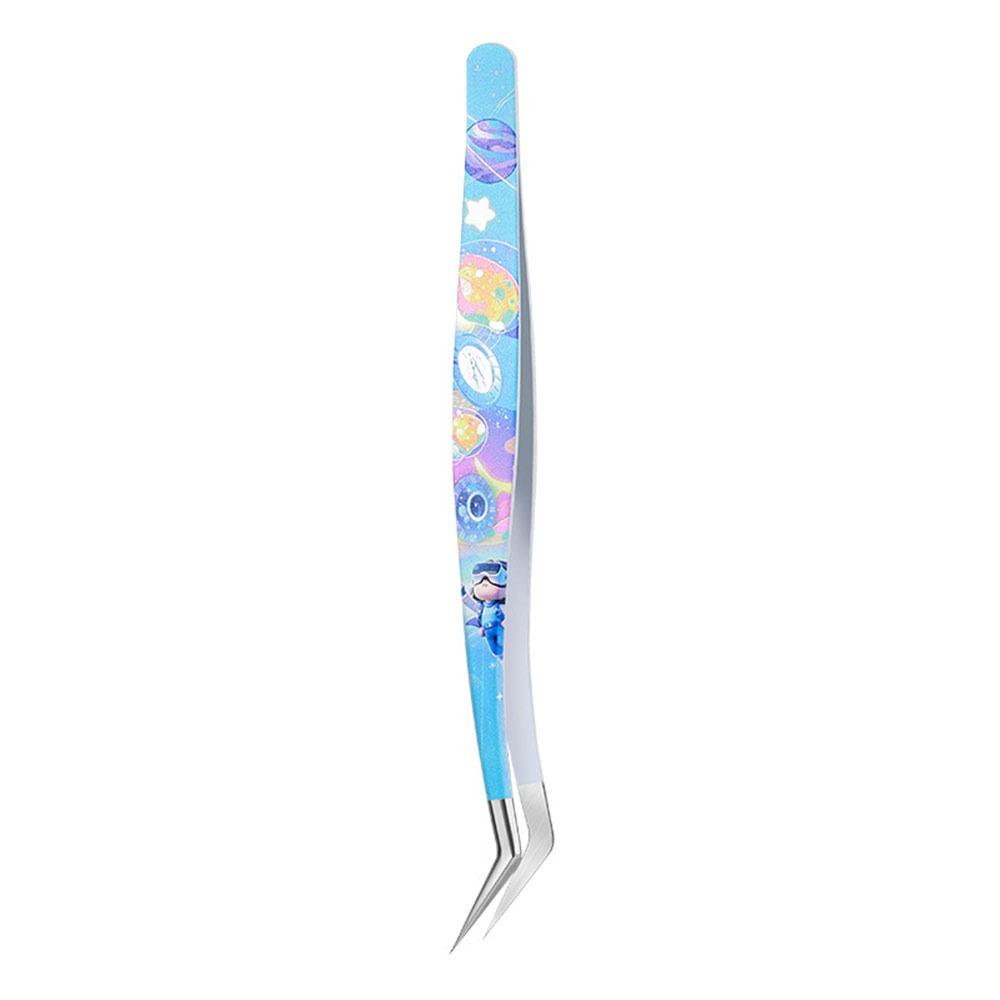 Anti-static Curved Stickers Tweezers High Precision Eyelash Curler Miniature Scene Stickers