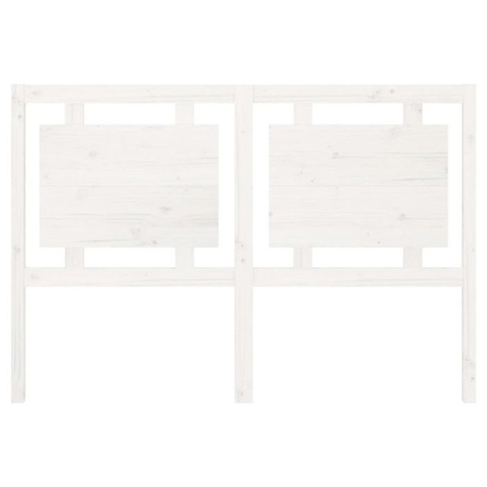 VidaXL Headboard White 145.5x4x100 Cm Solid Pine Wood 817941