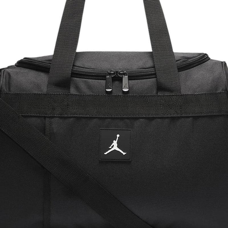 Jordan Essentials Solid Color Zipper Adjustable Shoulder Strap Polyester Single Shoulder Crossbody Bag Travel Bag Unisex Bags Black HF1866-010