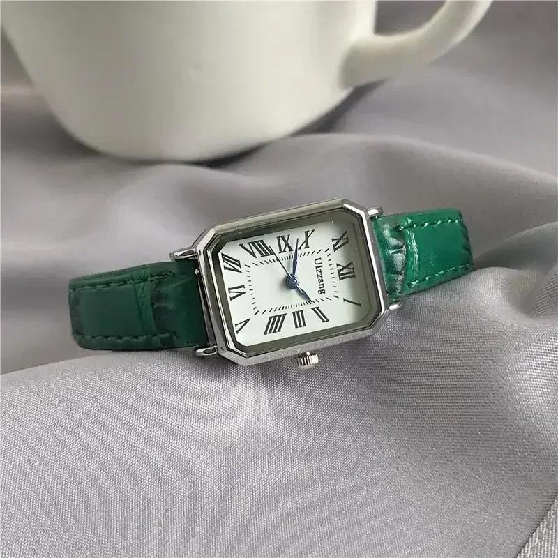 Luxus Quadratische Damen Quarz Uhr Mode Römische Zifferblatt Damen Armbanduhr Reloj Mujer Mädchen Uhr Geschenk (Ohne Box) Damenuhren