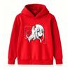 Kids Boys Girls Pullover Hoodie, Anime Demon Girl Horn Printed Casual Long Sleeve Hooded Sweatshirt, Soft Lightweight Streetwear Pullover for Daily We