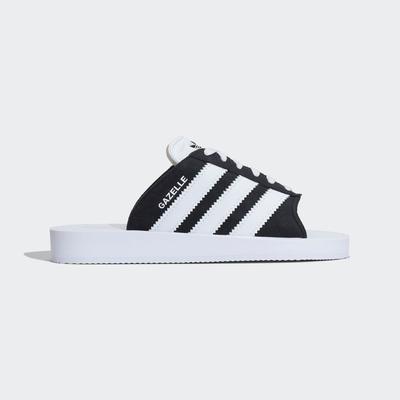 GAZELLE BEACH SLIDES Sandali Ciabatte Unisex Nero Core ORIGINALS JQ7421 Nero Core / Bianco Calzature / Bianco Calzature