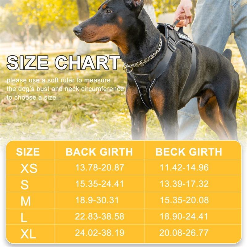 Shock Absorption Night Vision Reflective Pet Tactical Chest Strap, Dog Vest Leash, Dog Walking Leash