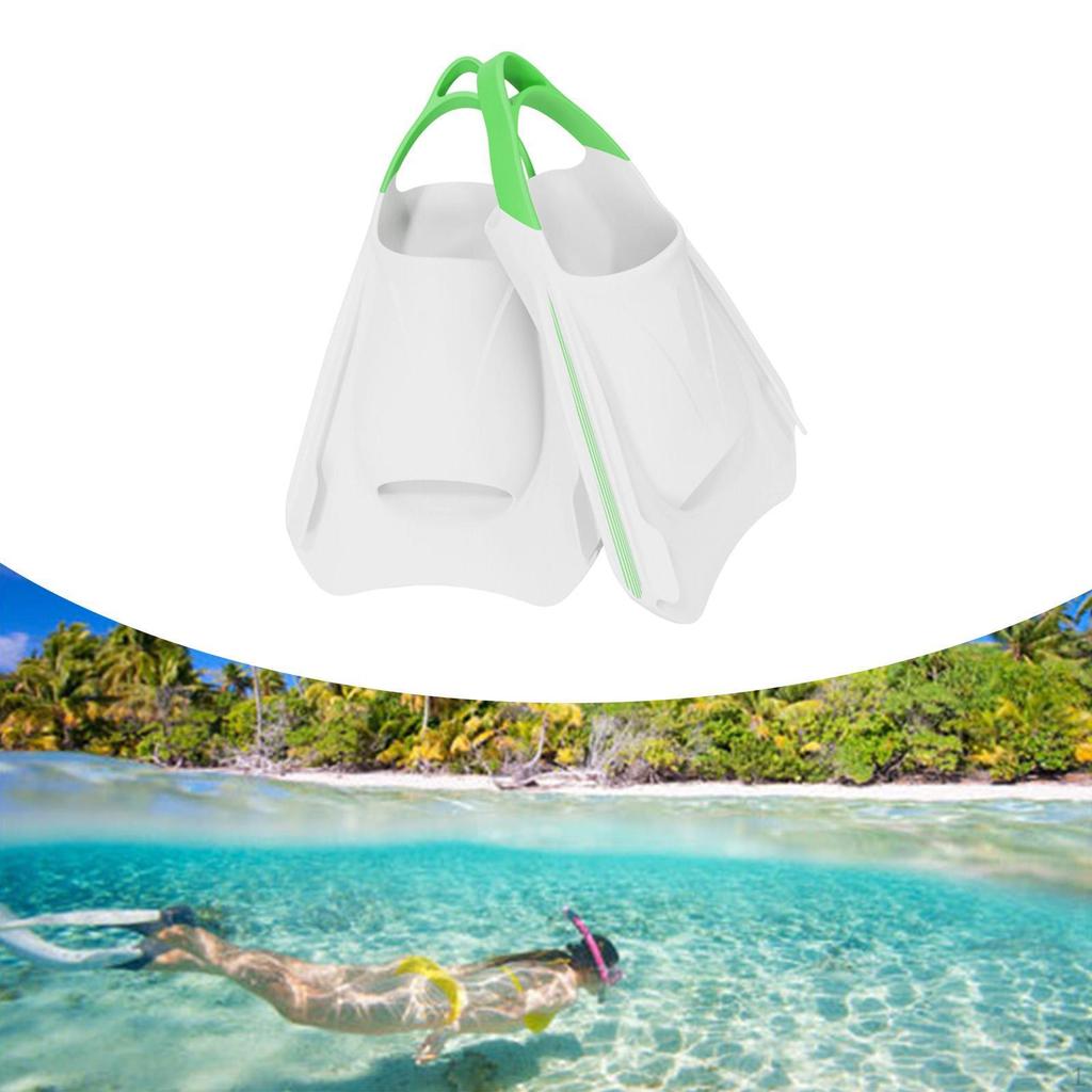 1 Pair Swim Flippers Nonslip Scuba Diving Fins Training Soft Silicone Short Design for