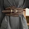 Stylish Rivet Waist Belt Adjustable PU Leather Corset For Women And Men Contemporary Waist Cincher Fashion Accessory