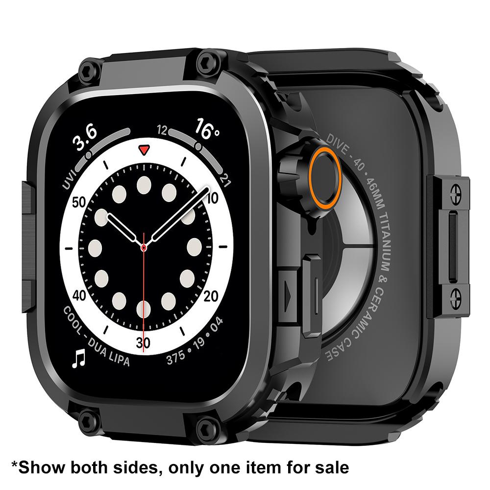 Aluminum Alloy Case for Apple Watch Series 11 10 46mm Metal Full Coverage Bumper Case for Iwatch 10 46MM Protective Shell Hollow