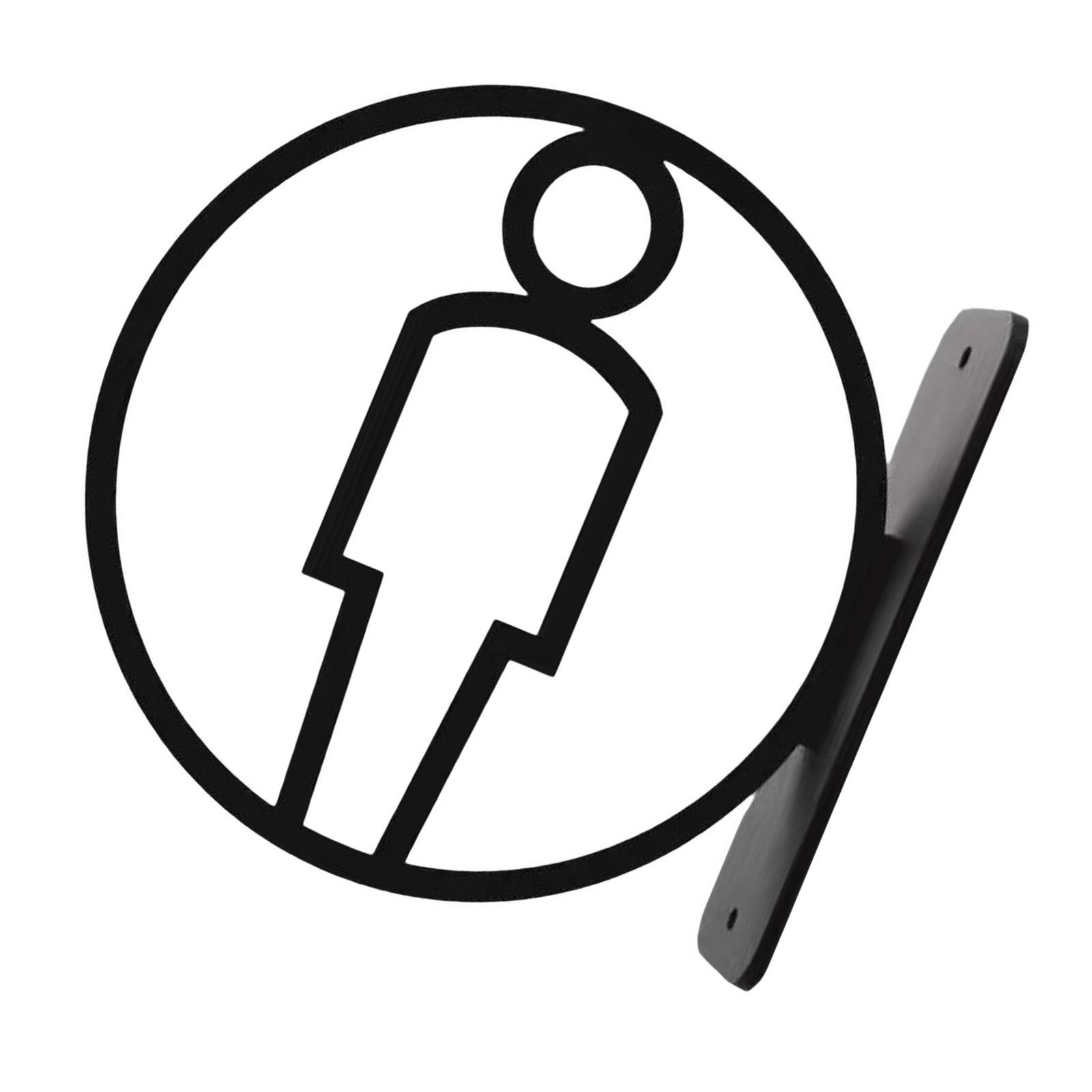 

Стильная настенная декоративная табличка для туалета, акриловая табличка для ванной комнаты, прозрачный указатель туалета для офисов, ресторанов, отеля 3