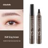SUAKE 4-Prong Wild Eyebrow Pencil: Waterproof, Sweatproof, Smudge-Proof, Root-Like Simulation Liquid.