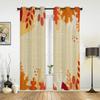 Bedroom Kitchen Curtain Autumn Leaves Lines Window Curtains Curtains for Living Room Decorative Items