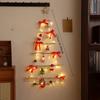 110cm Christmas Tree Shape with Glowing Lights Christmas Balls Wall Pendant Pinecone Vine for Xmas Party Home Pendant  WallDecor