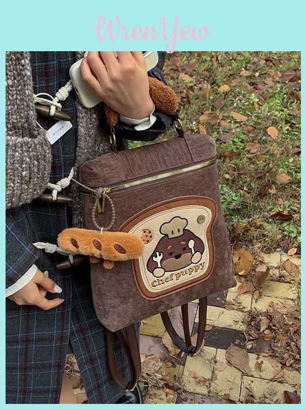 Chef Puppy Cute Backpack With Retro Style And Tophandle For School And Travel