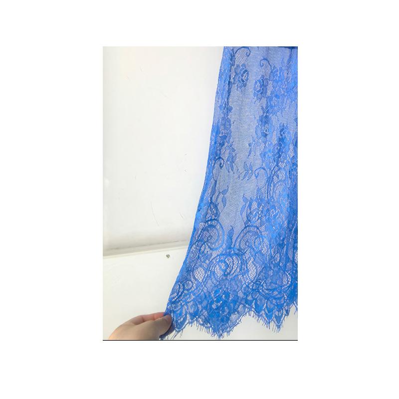 Women Elastic Waist Midi Underskirt Eyelash Lace Hem A‑Line Half Slip Liner Skirt Plus Size