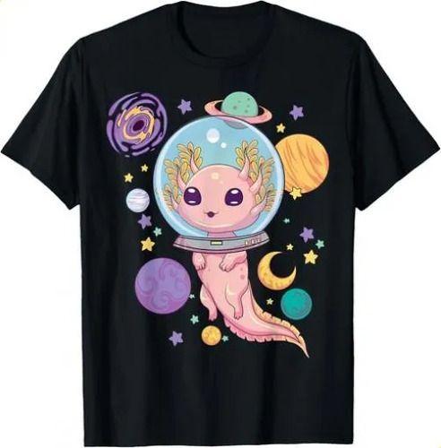 Tshirtspace Axolotl Shirt Kawaii 2026 Pastel Goth Anime Aesthetic 2XL