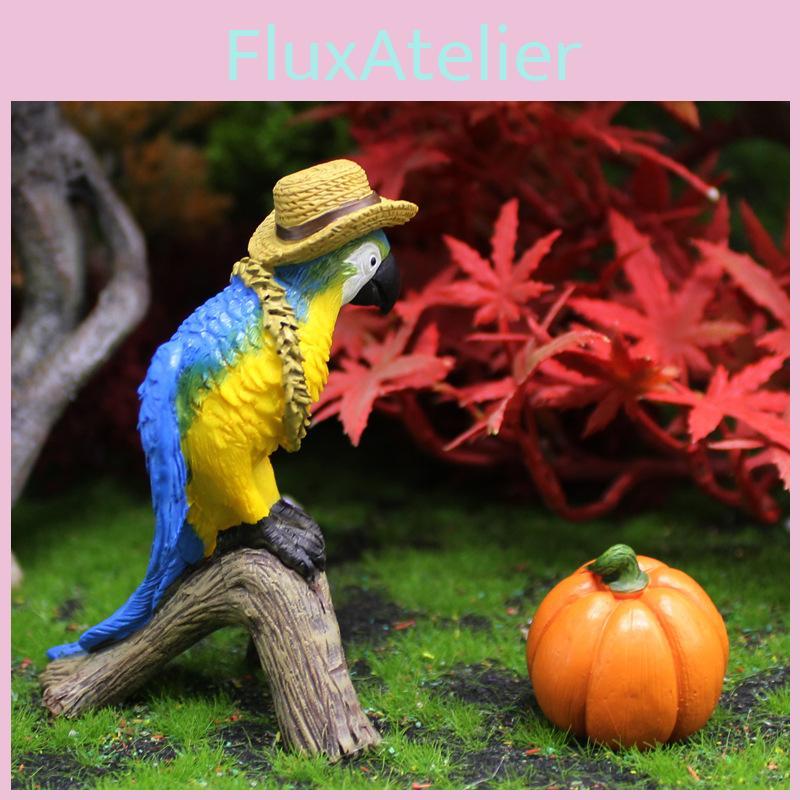 Micro Parrot Pumpkin Landscape Resin Handicraft Animal Ornaments Gift Decor