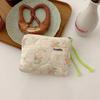Fashion  Sanitary Napkin Storage Bags Small Cosmetic Bags Flower Pattern Zipper Coin Purses Lady Girls MakeUp Bag Key Money Bags