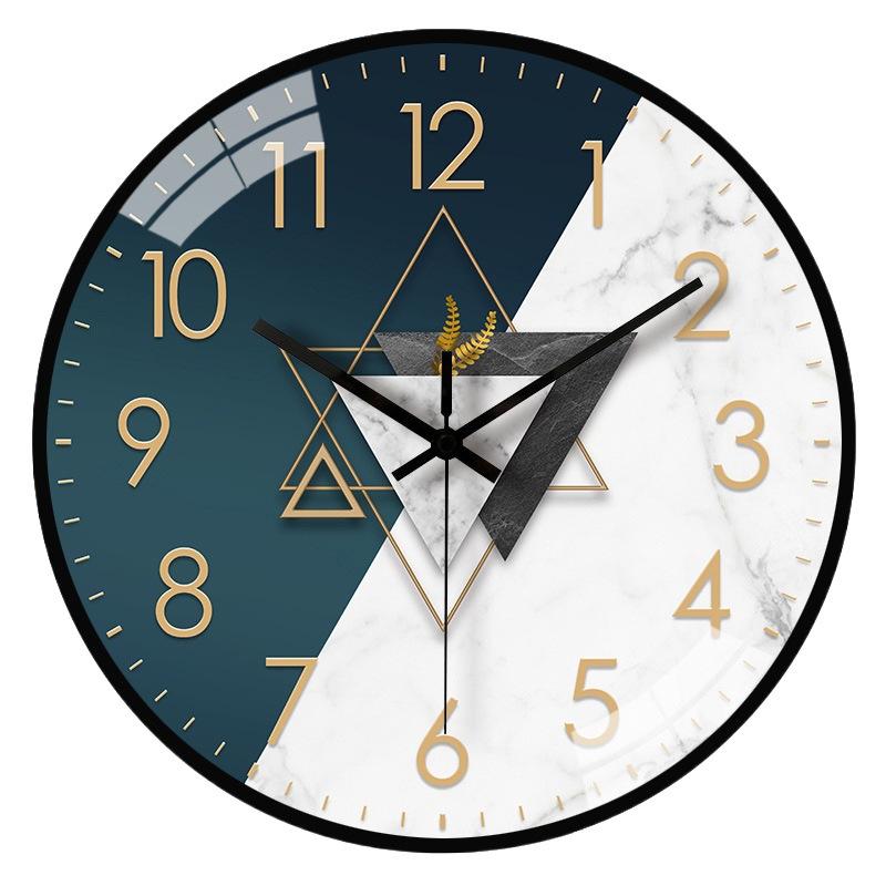 12-inch 30cm Wall Clock Home Creative Clock Living Room Bedroom Light Luxury Clock Wall Mute Quartz Clock
