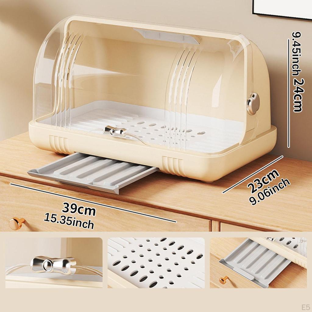 Bottle Drying Rack Dinnerware Organizer with Cover Portable for Cabinet Home Kitchen