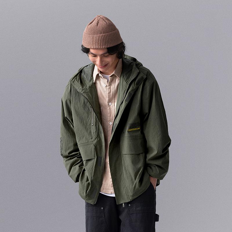 Li Ning CF Suo Solid Color Casual Zip-Up Hooded Long Sleeve Jacket Men jackets Dark-Green AJDU249-4