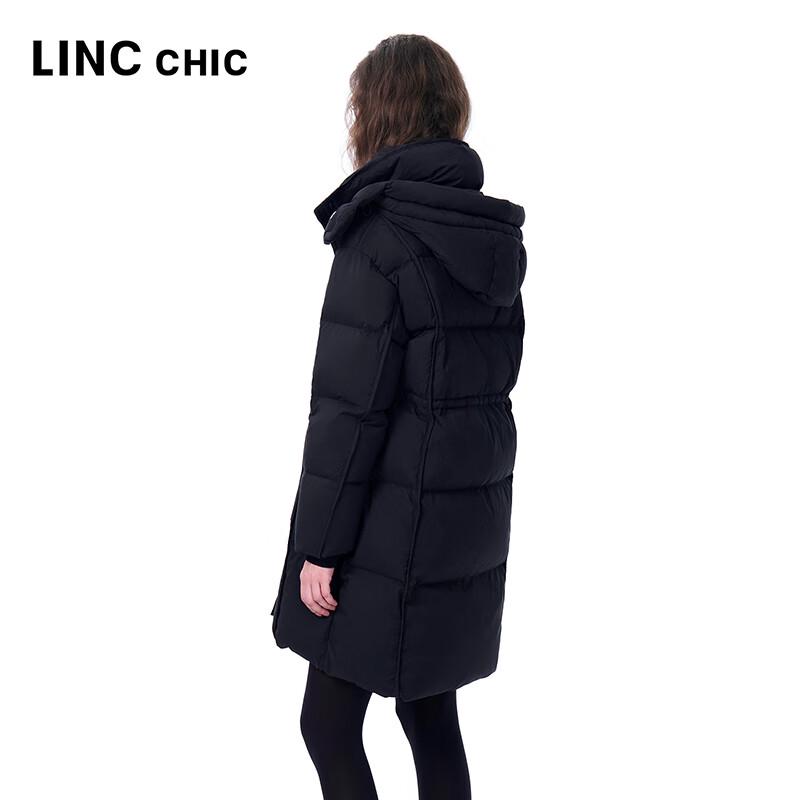 Jinyujie Women's Thickened Hooded Mid-Length Down Jacket