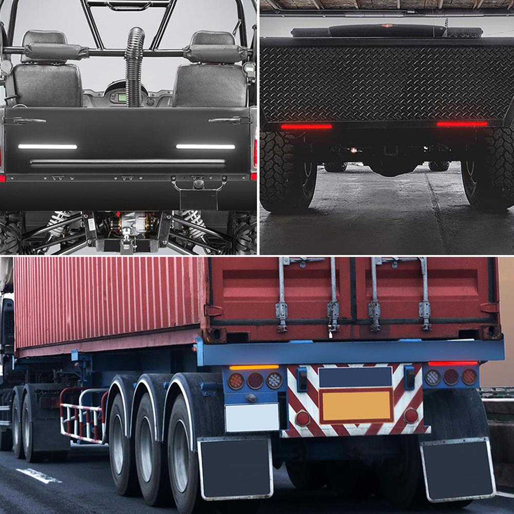 Auto LED Rücklicht 2 in 1 Bremslicht DRL Fahrlicht Lauflicht Blinker Rot Gelbes Licht Für LKW Anhänger Bus 12V-24V