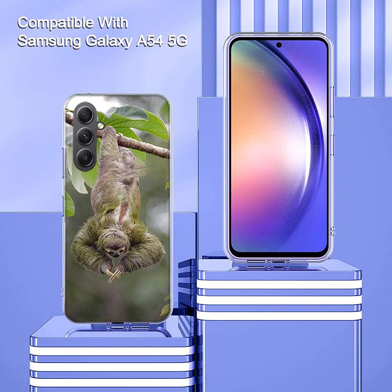 Cute Sloth Phone Case for Samsung A16 A26 A36 A56 A17 A37 A57 A07 A06 A02S A03 A04S A05S Galaxy Note 20 10 A50S A71 A51 A31 A30