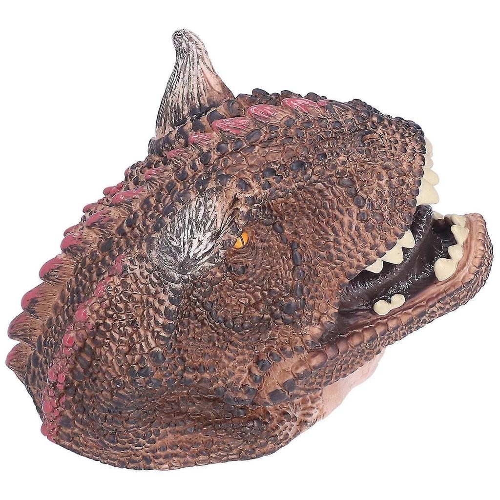 Hand Painted Children Lifelike Carnotaurus Dinosaur Hand Puppets - Water Painted Toys