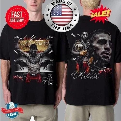 НОВЫЙ! Футболка UFC 317 Илия Топурия El Matador Бой быков, Лучший подарок для фанатов 2025 3XL
