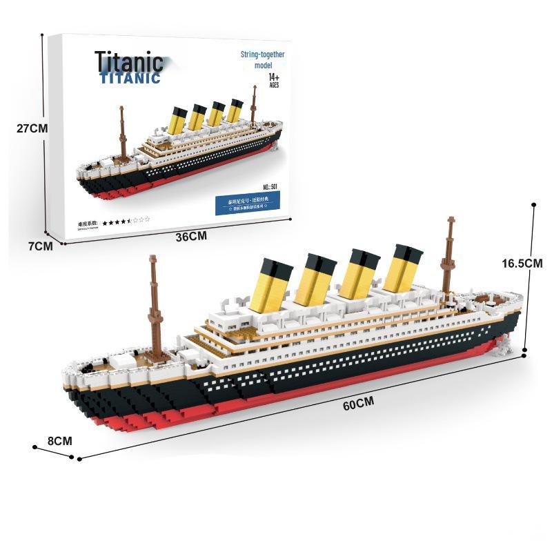 Titanic Cruise Ship Compatible Lego Bricks Desktop Ornament Toy