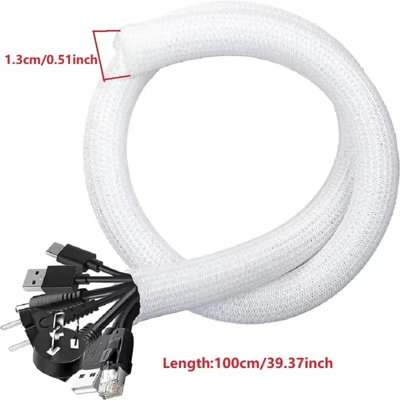 5/1M Braided Cable Sleeve PET Nylon Wrapping Cable Casing Cable Sleeves Wire for Desk PC TV Wire Protector Cable Wrap Cover
