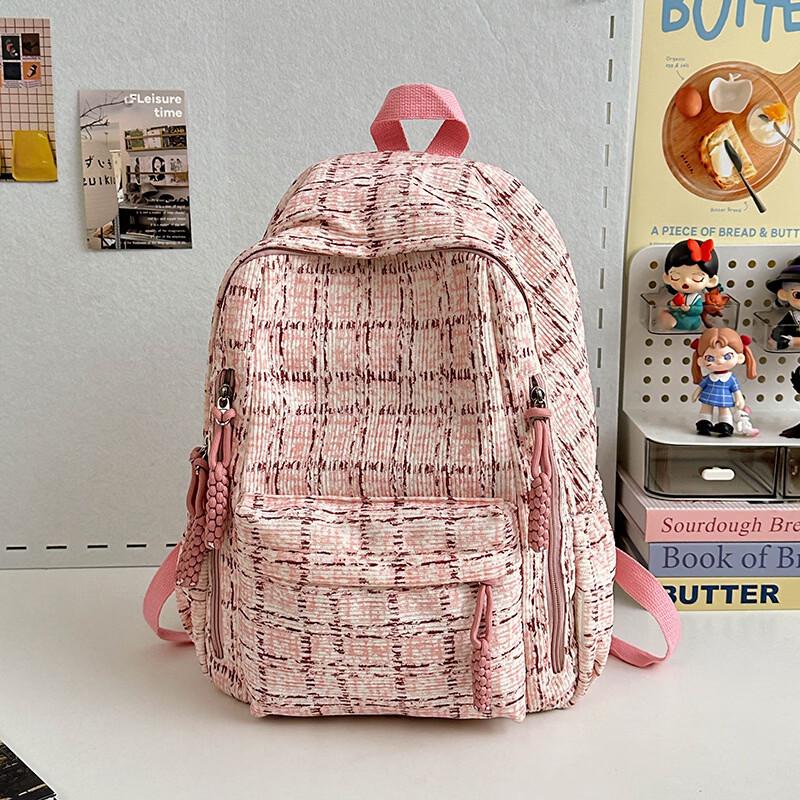MDNG Plaid Student Travel Backpack
