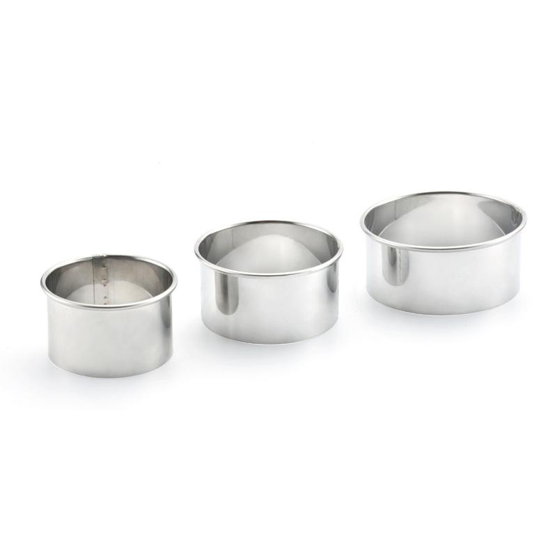 Stainless Steel Round Dumpling Wrapper Mold Set of 3 Various Sizes for Dough Cutting and Shaping Kitchen Tool One Size