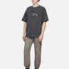 Evisu Aw23 Metallic Logo Print Oversized T-Shirt Men tops Dark-Gray 2EAGNM3TS5186BZCT