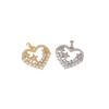 Collana e Braccialetto Charms a Forma di Cuore e Stella con Strass Placcati Ottone Fai da Te Coreani