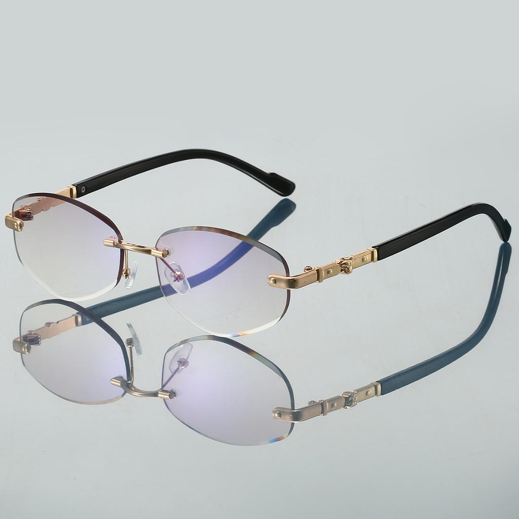 Fashion Rimless Polygon Metal Shades Women Original Brand Design Driving Sunglasses New Trendy Gradient Beach Sun Glasses