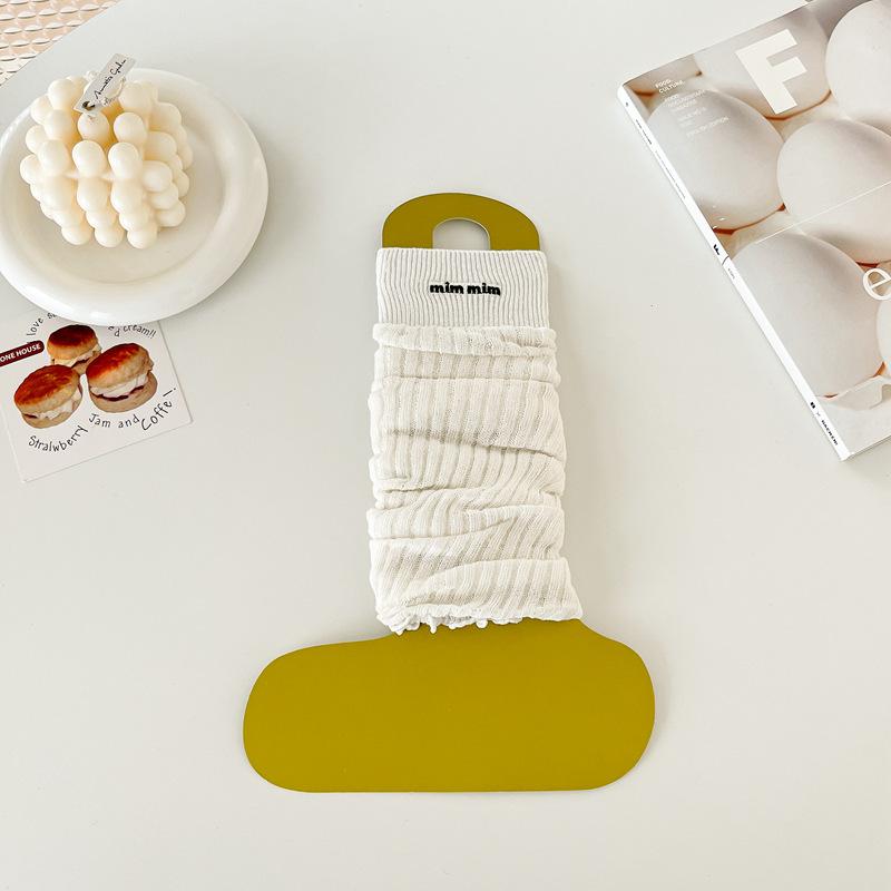 Female Summer Ultra Thin New Sweet Wooden Ear Side Calf Pile Pile Stocking