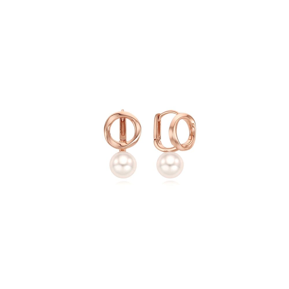 [Rosemont] Silver Pearl Earrings Rc0280