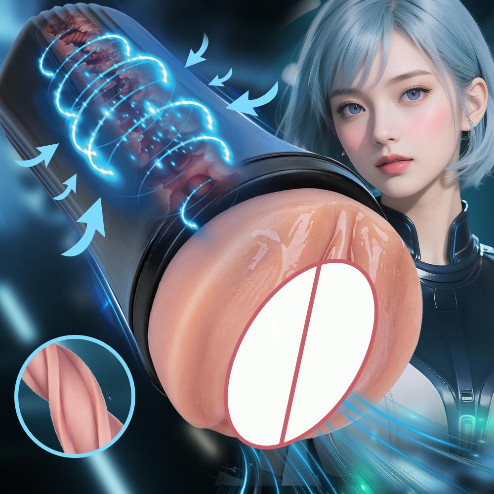 Manual Vagina Masturbator Cup Soft Pussy Erotic Trainer Pocket Massager Adult Sex Toys for Men 18+