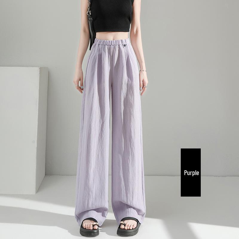 

2026 Women s Trendy Solid Color Wide-Leg Cargo Pants - American Street Style, Loose, Slimming, Versatile, Hot Seller 26 фіолетовий
