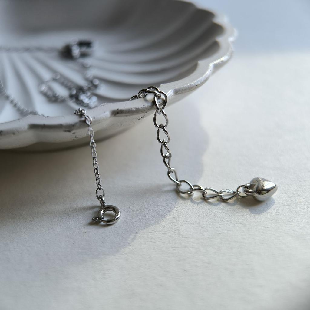 Silver Necklace with Natural Onyx, Weight 3.2 G (60002134)