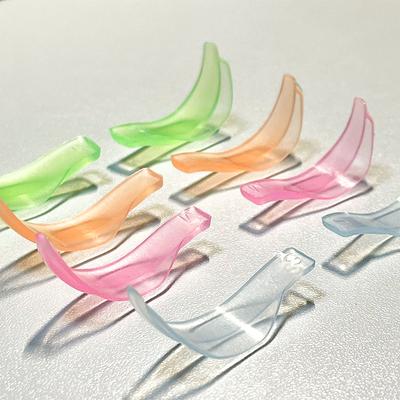 4 Pairs Jelly Color Eyelash Perming Pad Colorful Reusable False Eye Lash Curler Patches Lash Lift Shield Pad