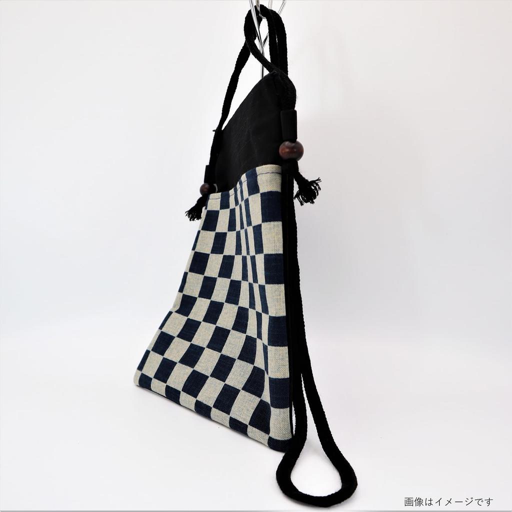 Maruzen Shoulder Bag Fujin and Raijin Made in x 22 x Pochette, Design, Japan, Black, Approx. 26.5 1.5cm