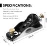 Small Woodworking Planer Wood Board Planer T10 Steel Blade with Angle Adjustable Function Ergonomic Design for Smooth