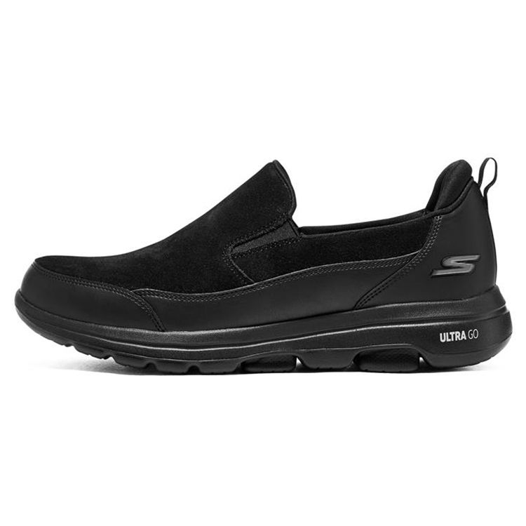 Skechers Go Walk 5 Synthetic Leather Nubuck Slip-On Sports Low-Top Casual Shoes Men sneakers Black 216048-BBK 45.5