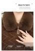 Fashionable Women's Faux Mink Fur Cardigan with Large Collar – Warm Knit Sweater for Autumn/Winter