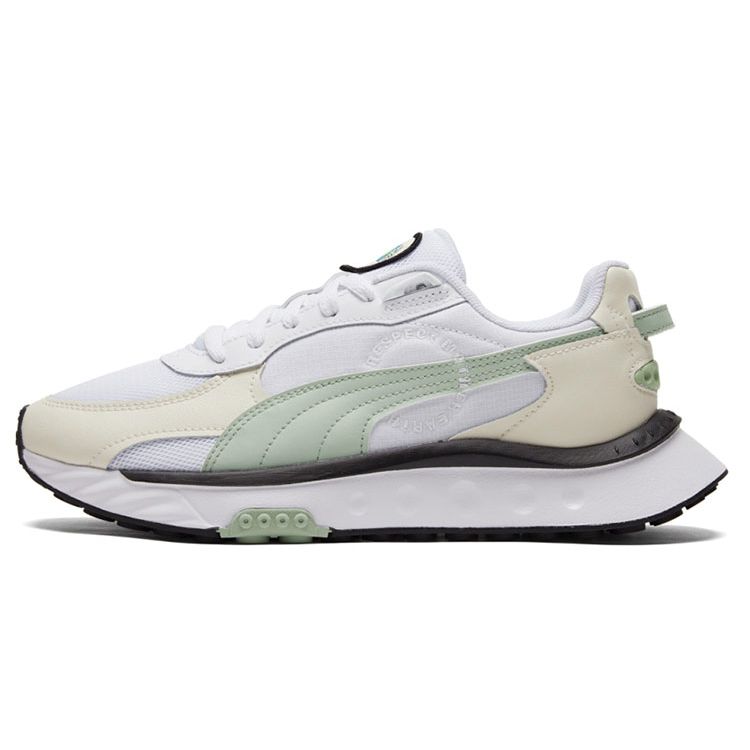 Puma Wild Rider Deconstructed Design Low-Top Training Shoes Unisex Sneakers Ivory 384416-01