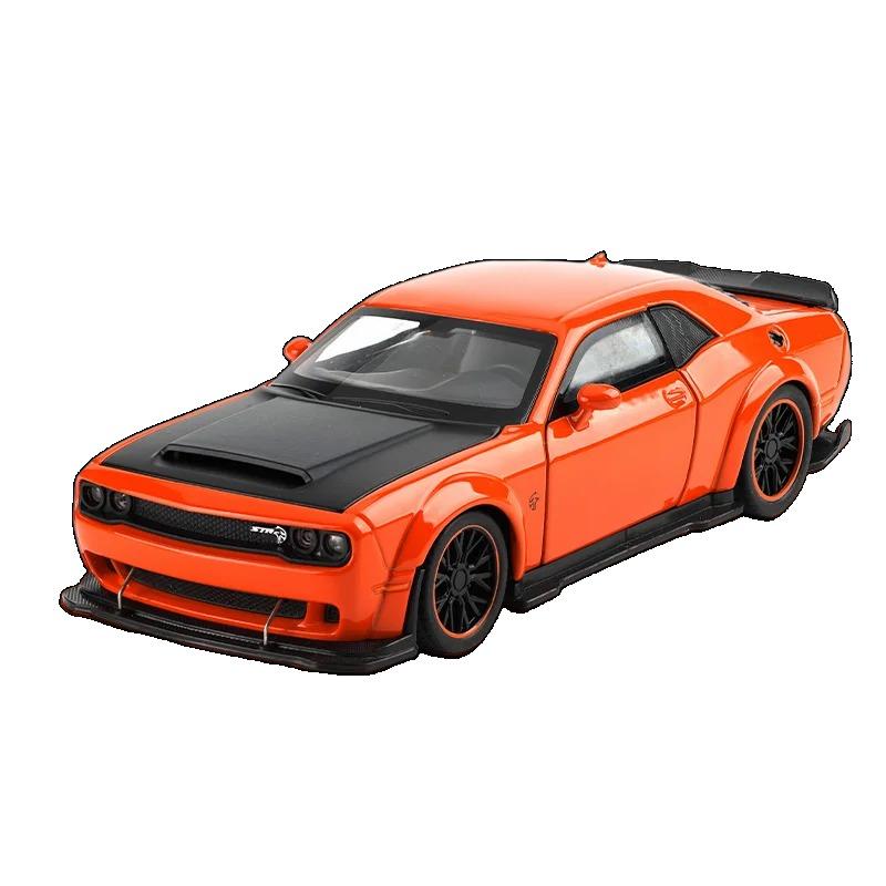 1/32 Scale Dodge Challenger SRT Hellcat Redeye Super Sports Car Alloy Metal Diecast Model Car Sound & Light Hobby Collectible Birthday