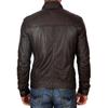SkinOutfit Men's Genuine Lambskin Brown Leather Jacket Stylish Motorcycle Bomber Biker Outerwear MJ 34